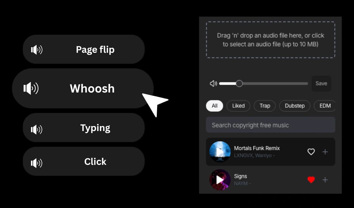 Sound Effects + Music